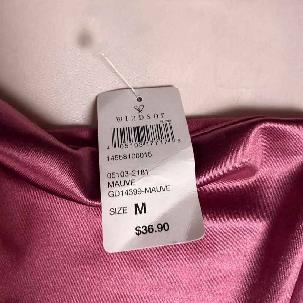Windsor pink satin mini dress - Picture 3 of 7